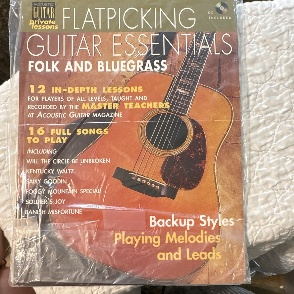 Hal Leonard Flatpicking Guitar Essentials Folk/Bluegrass Workbook Learningcore